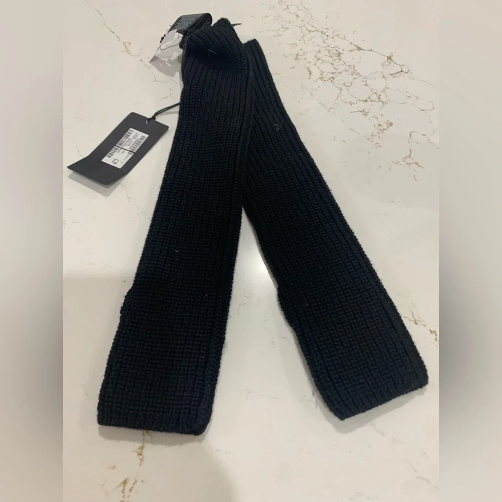 SAINT LAURENT Wool Fingerless Gloves In Black Size M